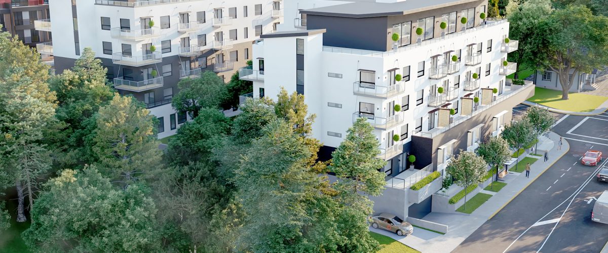 The Proxima sits on the corner of the Esquimalt strip nestled in a grove of trees