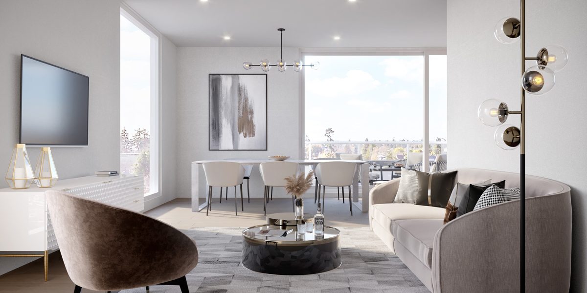 The Proxima features open concept living and beautiful views of Esquimalt Village