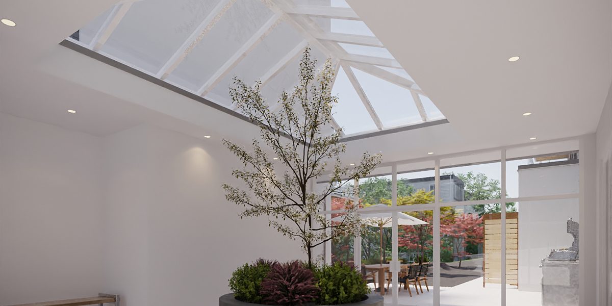 The Proxima's two buildings, Adamo and Bellus, are joined together by this unique and minimalistic atrium