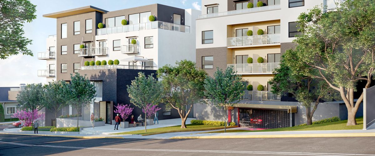 The-Proxima-in-Esquimalt-at-Lampson-sports-a-unique-textured-brick-facade-with-white-concrete-for-a-modern-high-end-aesthetic