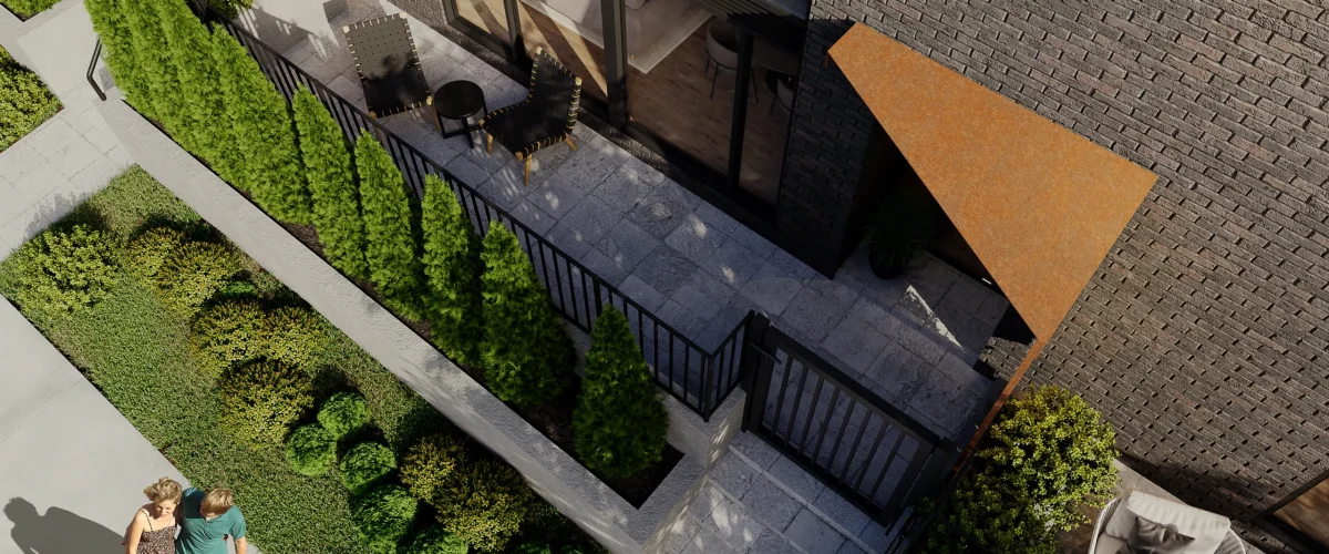 Townhouses Overhead View