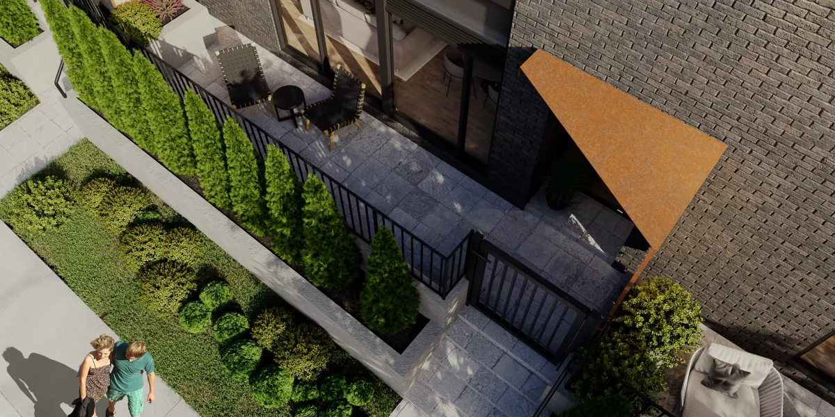 Townhouses Overhead View